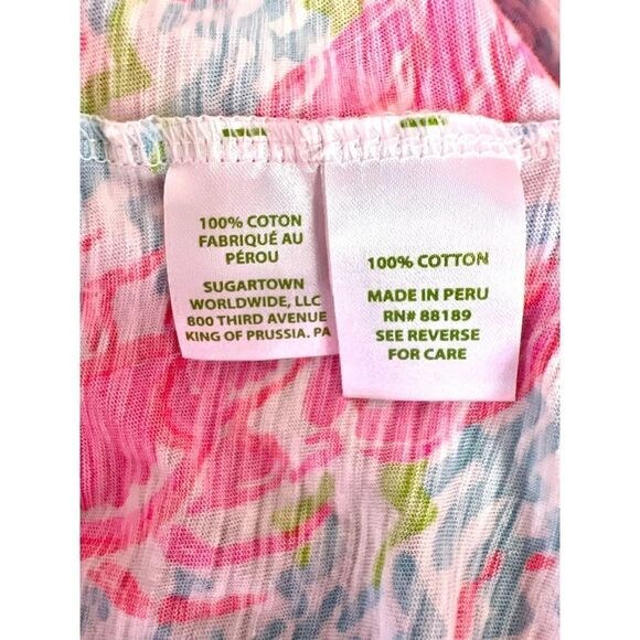 Lilly Pulitzer Lobster Print Scoop Neck Sleeveless Tank Top Women’s Size XXS - Picture 4 of 4